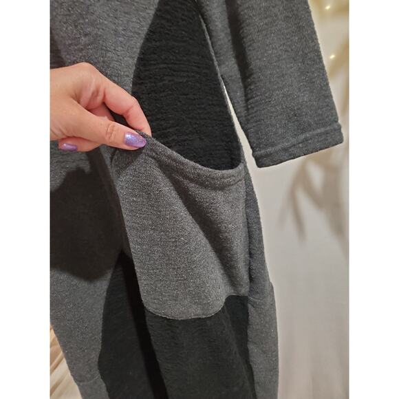 Luukaa Lagenlook Cowl Neck Tunic Pocket Dress Size 5 US 14-16 XL Artsy Relaxed - Picture 6 of 10